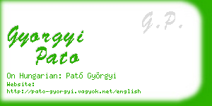 gyorgyi pato business card